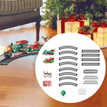 Рождественские наборы поездов Игрушечный набор Свет и звук вокруг елки DIY Декор Электрический