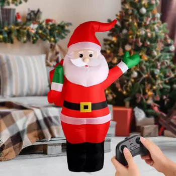 Рождественские надувные изделия Санта из водонепроницаемой ткани с музыкой для вечеринки на лужайке во дворе