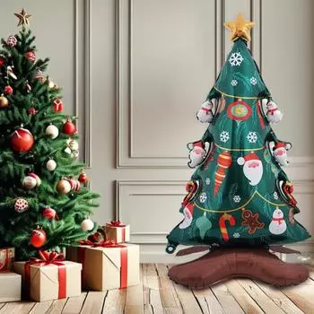 Рождественские надувные украшения, стоящая Санта-Клаус, снеговик, алюминиевая фольга, воздушные шары, многоразовые праздничные украшения для рождественских вечеринок, домашний декор F