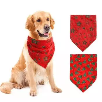 Рождественские нагрудники для домашних животных, регулируемый шейный шарф для собак, кошек, стильное удобное полотенце для слюны, треугольный нагрудник, праздничные аксессуары для домашних животных