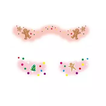 Рождественские наклейки для глаз с изображением лица, подводка для глаз, тени для век, временные наклейки, наклейки для женщин и девочек, костюм на Хэллоуин, одежда для косплея, аксессуары для вечеринок One Size