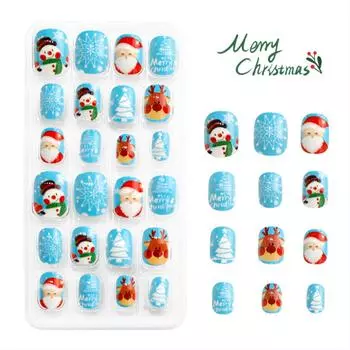 Рождественские наклейки для ногтей с полной клейкой основой 24 шт. One Size