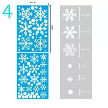 Рождественские наклейки на стену в виде снежинок Сделай сам Гостиная Оконное стекло Витрина шкафа Украшены Наклейки-муралы для домашнего декора 13