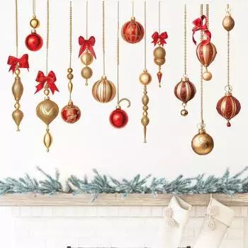 Рождественские наклейки Наклейки на окна торгового центра Наклейки для детской комнаты Наклейки на стену Набор рождественских украшений\15.7in One Size