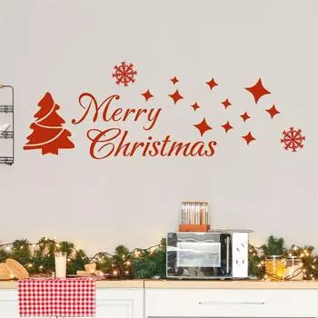 Рождественские наклейки Наклейки на окна торгового центра Наклейки для детской комнаты Наклейки на стену Набор рождественских украшений\15.7in One Size