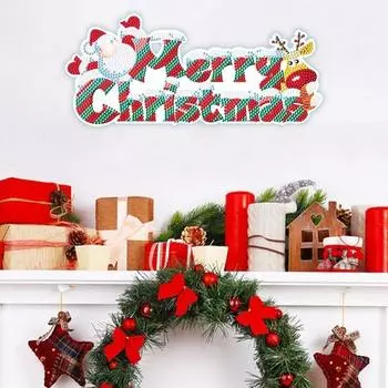 Рождественские наклейки с алмазной живописью Xams Element Patten Яркий цвет, навыки рук, улучшение, легкая мозаика «сделай сам», наклейка на стену A