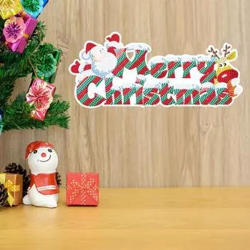 Рождественские наклейки с алмазной живописью Xams Element Patten Яркий цвет, навыки рук, улучшение, легкая мозаика «сделай сам», наклейка на стену A