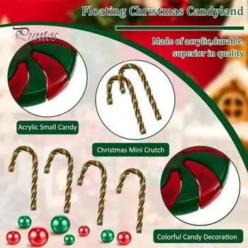 Рождественские наполнители для ваз своими руками, красные и зеленые плавающие шарики, водные бусины, набор леденцов для украшения рождественской вечеринки Sets