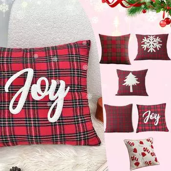 Рождественские наволочки, красные рождественские наволочки, рождественские снежинки, винтажные декоративные зимние наволочки для отдыха на открытом воздухе, декор дивана. One Size