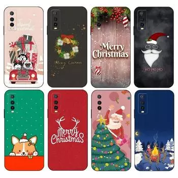 Рождественские носки, подарок Санта-Клауса, чехол для телефона для VIVO Y31 IQOO U5 9 V21 V23 Y31 Y73 X60 X70 Y33s Y21 Y76 Y15s T1 Pro Plus VIVOY76 5G