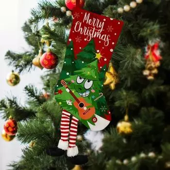 Рождественские носки, подвесные украшения, снеговик, Санта-Клаус, лось, медведь, рождественские чулки, подарочный пакет с конфетами, украшение для дома, украшение для рождественской елки, праздничное B