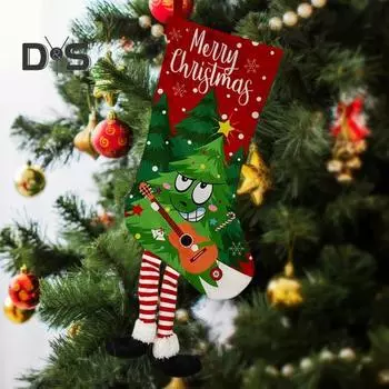 Рождественские носки, подвесные украшения, снеговик, Санта-Клаус, лось, медведь, рождественские чулки, подарочный пакет с конфетами, украшение для дома, украшение для рождественской елки, праздничное B