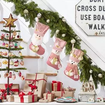 Рождественские носки рождественские декоративные сапоги елочные украшения носок 2025 новинки товары распродажа для украшений домашняя сумка