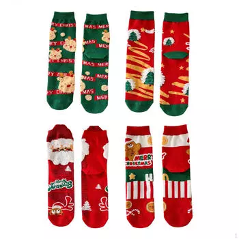 Рождественские носки удобные модные красные для праздников подарков покупок свадеб Style A