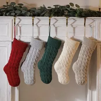 Рождественские носки, украшение для дома, рождественская елка, подвесные украшения, декор для дома, двери, стены One Size
