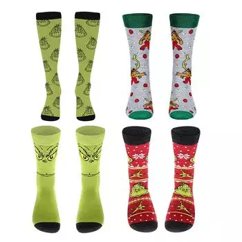 Рождественские носки унисекс хлопковые средние носки удобные и дышащие рождественская атмосфера One Size