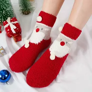Рождественские носки Забавный лось Снеговик Санта-Клаус Носки-конфеты Женские носки Носки Рождественские подарочные носки EUR36-44