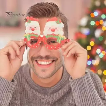 Рождественские очки, праздничные очки для вечеринок, оправа, мультяшный Санта-Клаус, снеговик, снежинка, елка, очки для лося, реквизит для фотосъемки для детей и взрослых 4