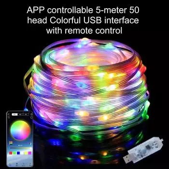 Рождественские огни, елочные огни с функцией отображения формы, умные праздничные гирлянды для рождественского декора, управление через приложение S