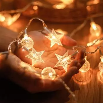 Рождественские огни теплого белого цвета для улицы, дома, спальни, сада, рождественской елки, свадьбы, 33 фута, 20 футов, 10 футов, на батарейках 3M/20lights