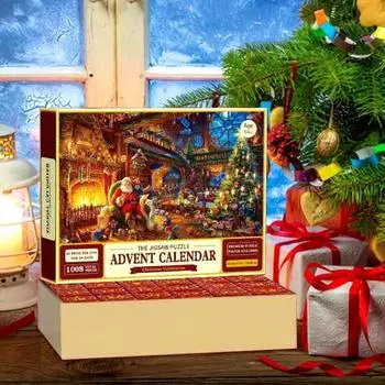 Рождественские пазлы Адвент-календарь Сюрприз Обратный отсчет Адвент-календарь Тема фестиваля Подарки для вечеринок Suppliess