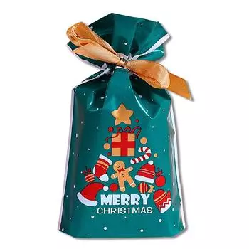Рождественские печатные сумки-шнурки Упаковка для подарков на вечеринку Упаковка для игрушек Пустые сумки Украшения Аксессуары