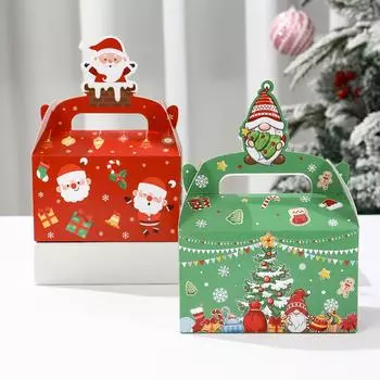 Рождественские переносные подарочные коробки для конфет, рождественское украшение для дома 2024, коробка для конфет, рождественское украшение, Навидад Натал, новогодний подарок 2025 as picture