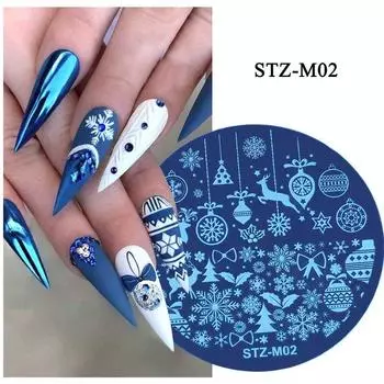 Рождественские пластины для стемпинга ногтей милые пингвины медведь зимний декор олени снежинки трафареты для ногтей шаблоны для печати