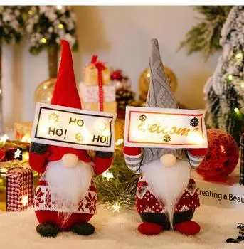 Рождественские плюшевые игрушки, плюшевая кукла-гном, украшение, безликая кукла, карликовая кукла, украшение One Size