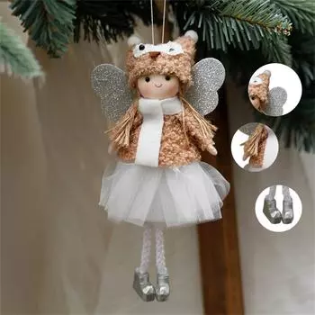 Рождественские плюшевые куклы-ангела для девочек, украшения, рождественская елка, подвеска, подвесное украшение для дома, новогодний декор, подарки для детей One Size верблюд