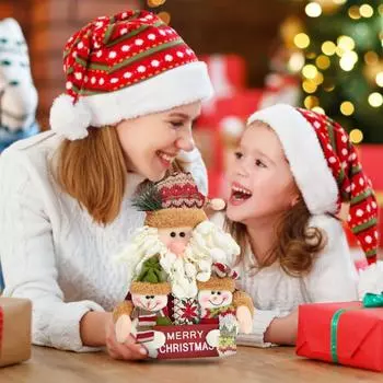 Рождественские плюшевые семейные настольные украшения, традиционные плюшевые игрушки-куклы One Size