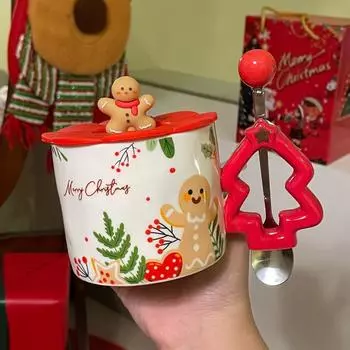 Рождественские подарки для девочек, пар, подруг, керамические кружки, креативные бутылки для воды, значимые подарочные чашки, чашки для домашнего использования 301-400ml