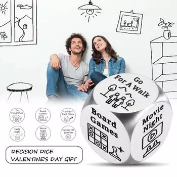 Рождественские подарки для взрослых мужчин и женщин, подарки на День святого Валентина для мужчин и женщин, подарки на годовщину из стальных игральных костей One Size