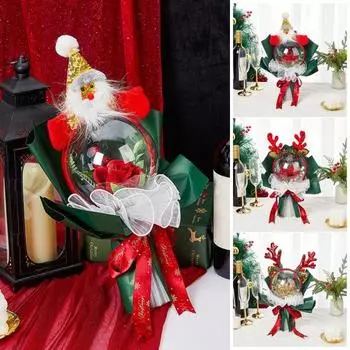 Рождественские подарки из роз для женщин Букет из искусственных роз Романтический подарок на День благодарения для мамы и жены B