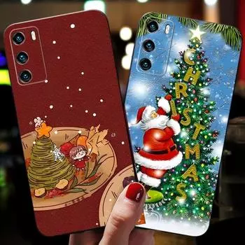 Рождественские подарки, носки с изображением дерева и лося, чехол для телефона Huawei Y6 Y5 Y7A Y7P Y9 Pro Y5P Y7 Prime 2020 2019 Nova 9S 9RO 9SE задняя крышка HUAWEI Y3 2017