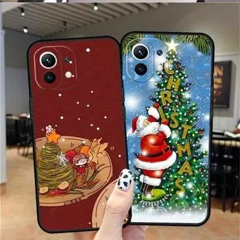 Рождественские подарки, носки с изображением елки и лося, чехол для телефона для Xiaomi Redmi 7A 8 8A 10 9T 9 9A 10A Pro Note 9S 11 10S 7 11S Plus, задняя крышка Redmi 7