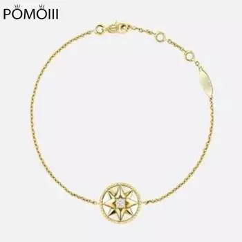 Рождественские подарки, женский браслет из стерлингового серебра, модный, роскошный брендовый стиль