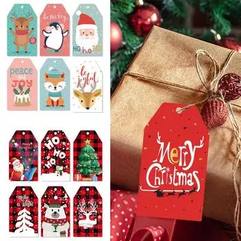 Рождественские подарочные бирки Европейские и американские Счастливого Рождества Креативные закладки Подарочные бирки Рождественские принадлежности