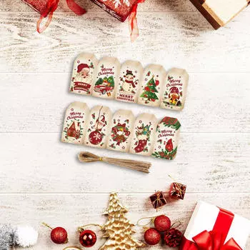 Рождественские подарочные бирки, упаковка, маркировка, автомобиль, 10 шаблонов, креативные подвесные этикетки Quantity 50