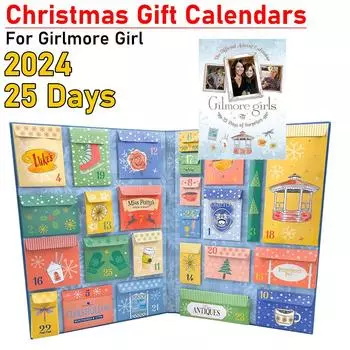 Рождественские подарочные календари 2025 года для поклонников Girlmore Girl Календарь рождественских каникул Адвент-календарь 2025 года Обратный отсчет до рождественского адвент-календаря 35.5x2.5x17cm