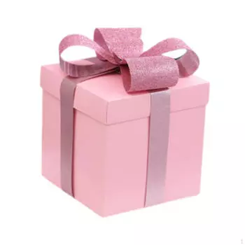 Рождественские подарочные коробки украшения Декоративные подарочные коробки украшения с крышкой для валентинок розовый