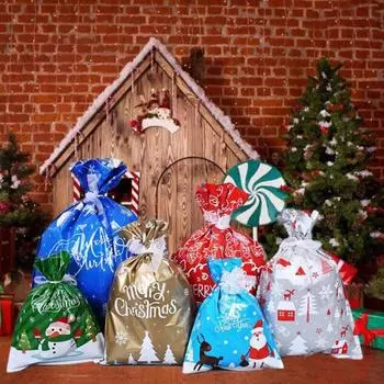 Рождественские подарочные пакеты 5шт. Классические элементы для конфет и шоколада S,5pcs