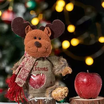 Рождественские подарочные пакеты на молнии, большая упаковка конфет для вечеринки, Санта, снеговик, олень, кукла, держатель для закусок, подарочная упаковка, сумка для хранения A