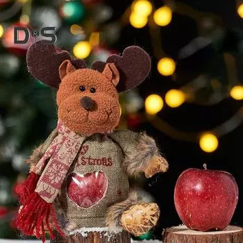 Рождественские подарочные пакеты на молнии, большая упаковка конфет для вечеринки, Санта, снеговик, олень, кукла, держатель для закусок, подарочная упаковка, сумка для хранения E