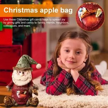 Рождественские подарочные пакеты на молнии Санта-Клаус, снеговик, лось, конфетные пакеты, маленькие рождественские держатели для закусок, сувениры для праздничных вечеринок, подарочная упаковка Santa Claus