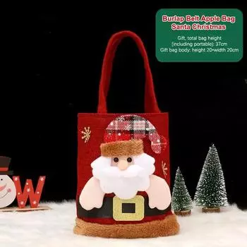 Рождественские подарочные пакеты Сумки-шопперы Конфетные пакеты Подарочные пакеты в виде снеговика и медведя Сумки для хранения Рождественские украшения