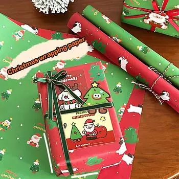 Рождественские подарочные упаковочные материалы Рождественские украшения Navidad Рождественская елка Санта-Клаус Подарочная коробка Украшение Картон A6