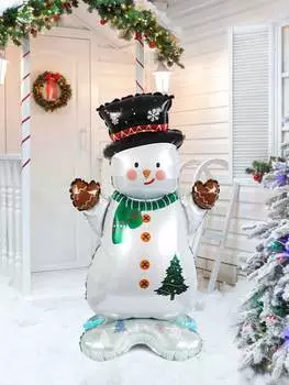 Рождественские подставки из фольгированных шаров, украшения в виде Санта-Клауса и снеговика, товары для украшения вечеринки в канун Рождества и Нового года Other