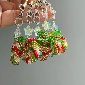 Рождественские подвески Kawaii телефонный ремешок милый рождественский венок брелок изысканный рюкзак украшения аксессуары подарки