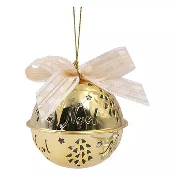 Рождественские подвески, колокольчики из кованого железа, украшение для торгового центра, подвески в виде колокольчиков золотой